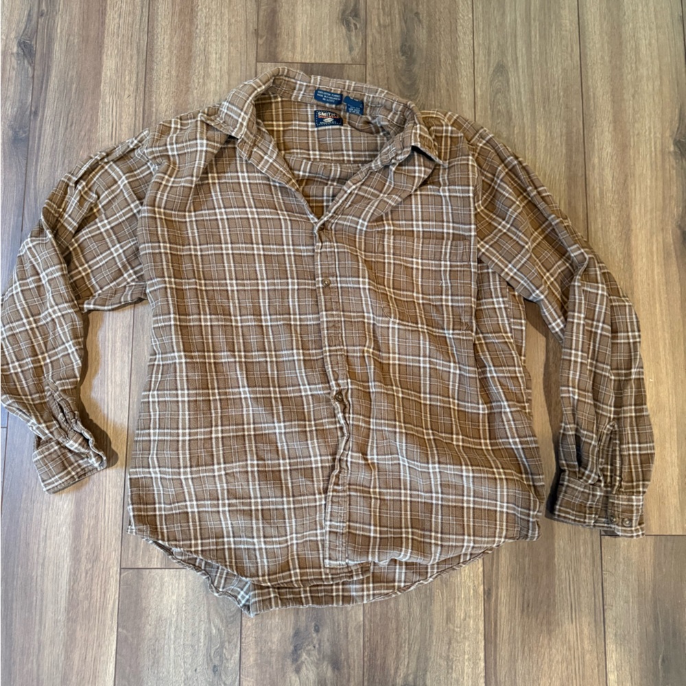 SMITH Brown Checkered Casual Shirt